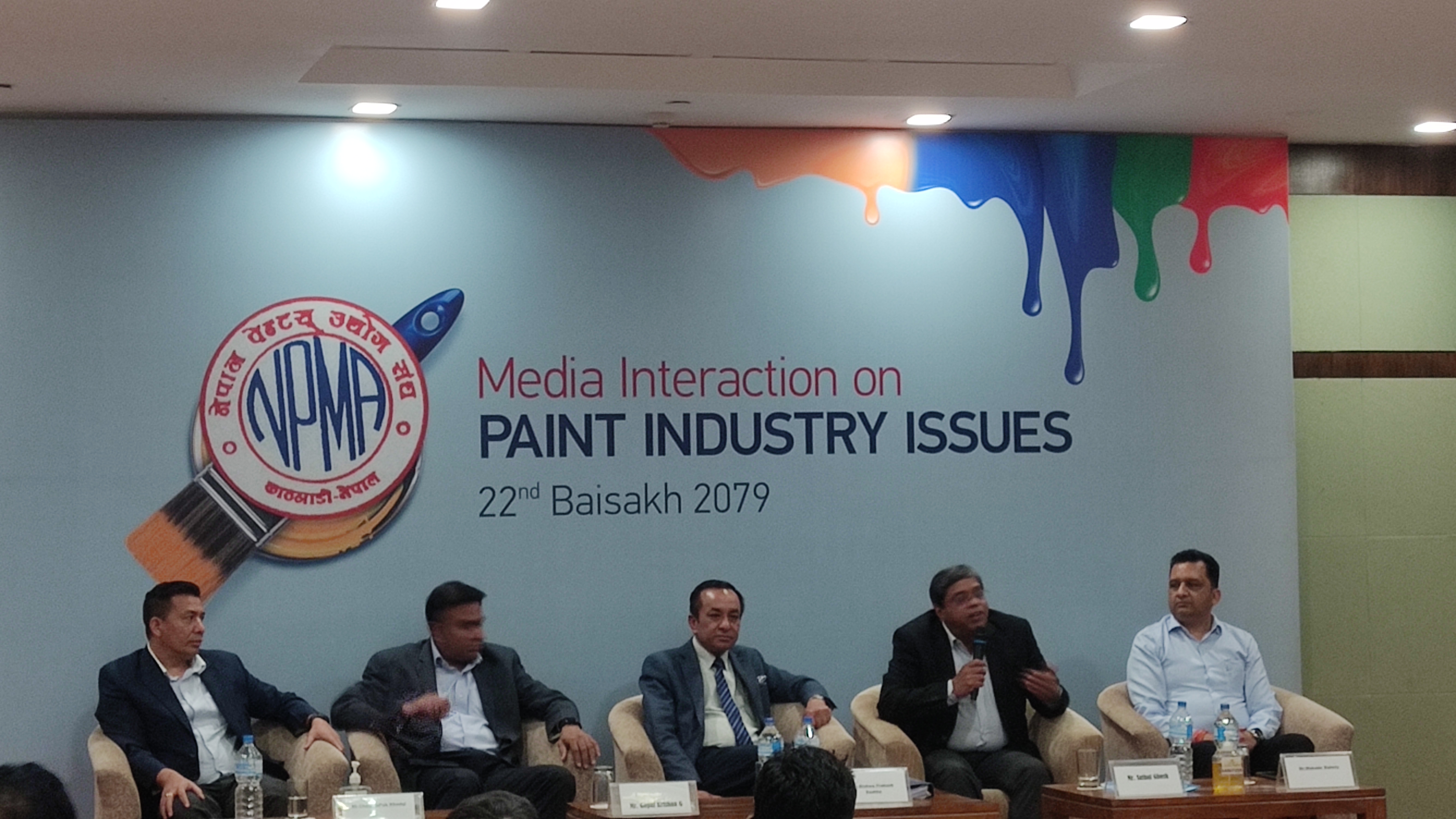 पेन्ट उद्योगहरुले झेलिरहेको समस्याहरुबारे पेन्ट उद्योग संघको ध्यानाकर्षण, नितिगत सुधार गर्न आग्रह