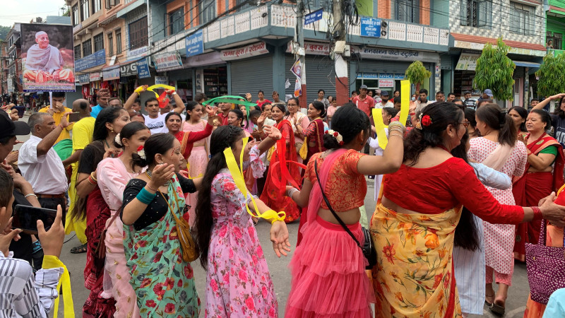 श्रीकृष्ण जन्माष्टमीमा नृत्य गरिँदै