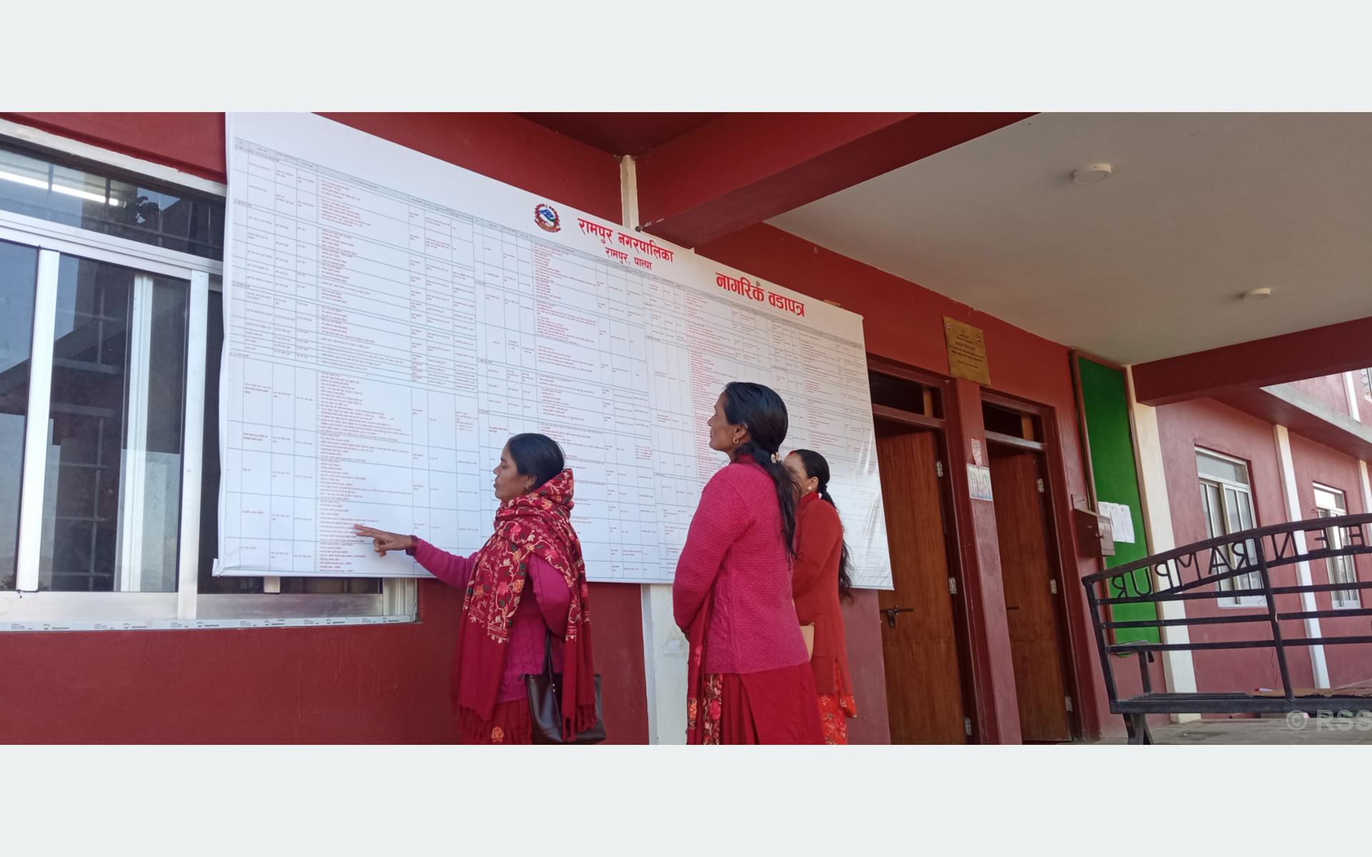 नागरिक वडापत्र अवलोकन गर्दै सेवाग्राही