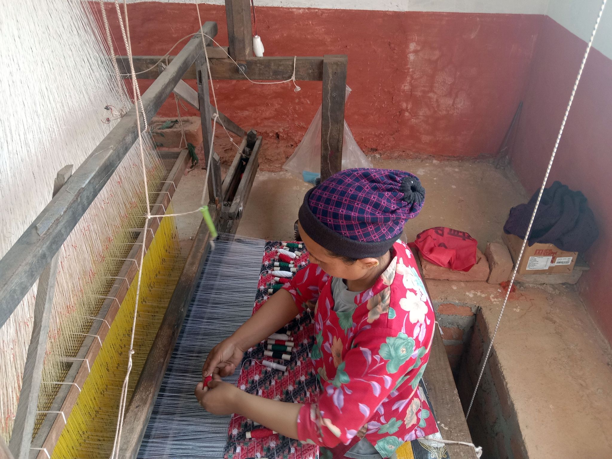 ढाका कपडा तयार हुँदै