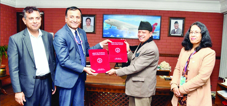 पर्यटन प्रवर्द्धनको विस्तार सम्बन्धी निगम र बौद्ध विश्वविद्यालयबीच सम्झौता