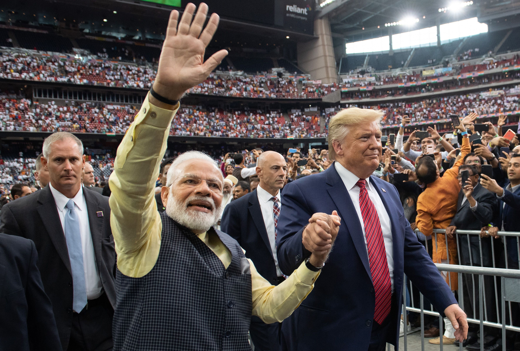 अमेरिकी राष्ट्रपति डोनाल्ड ट्रम्प र भारतीय प्रधानमन्त्रीको संयुक्त सम्बोधन
