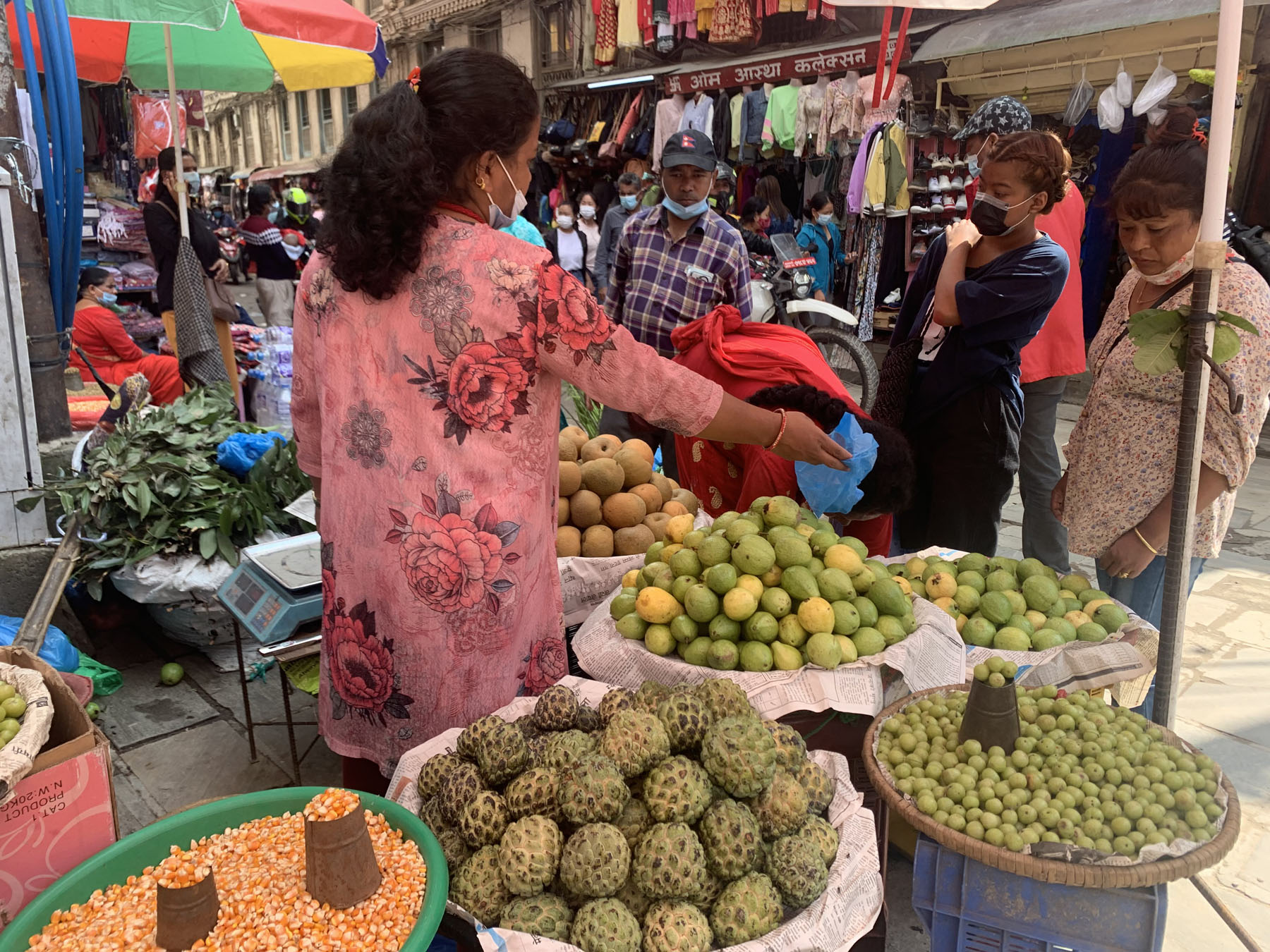फलफूल किन्दै सर्वसाधारण