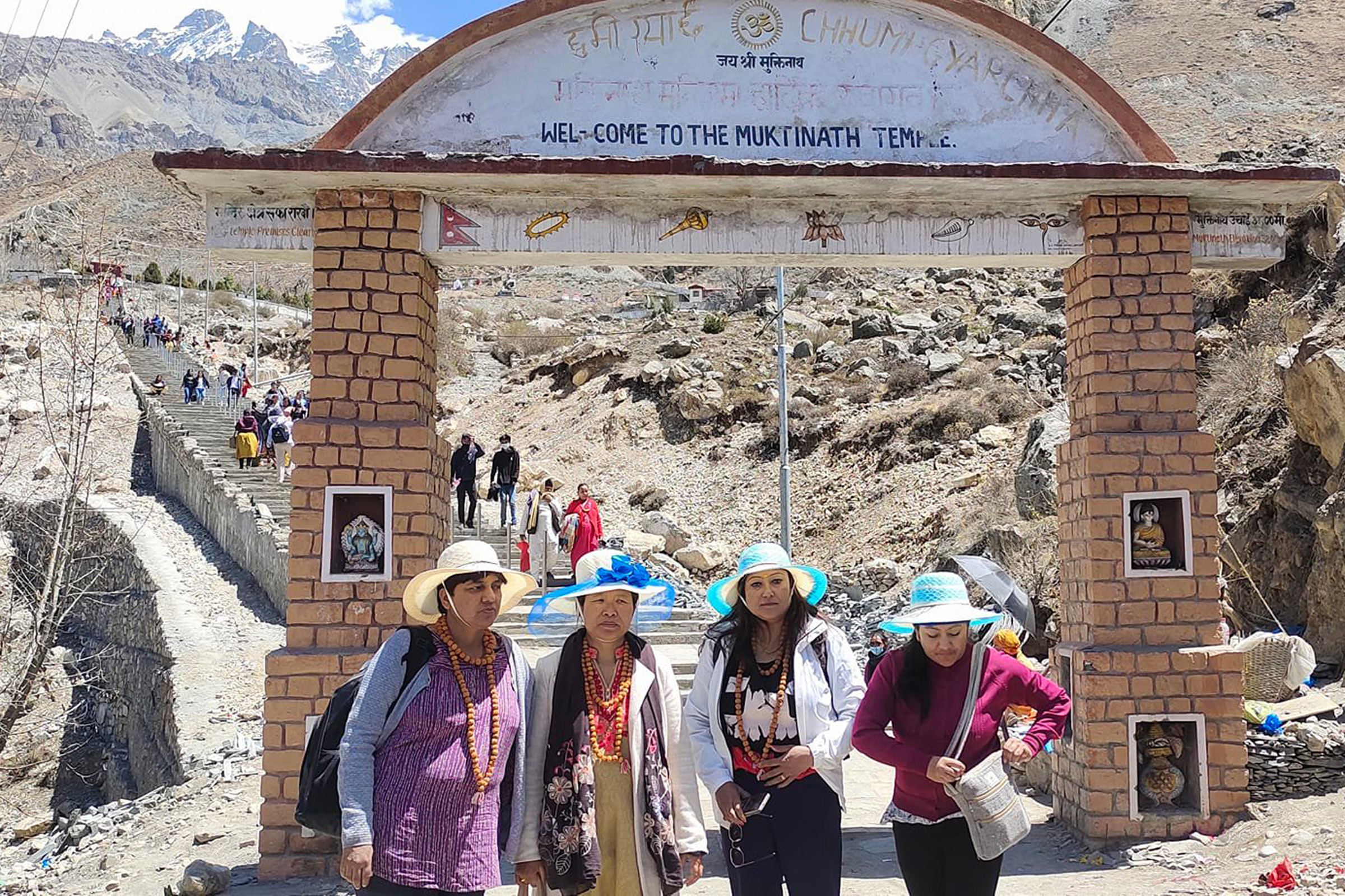 मुक्तिनाथमा तीर्थयात्री