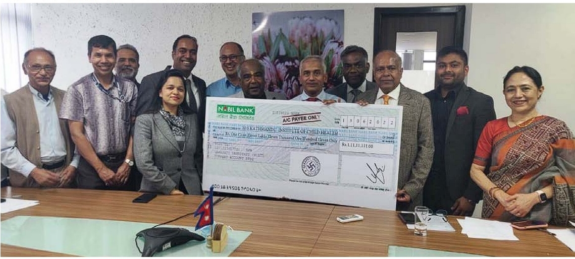 गणपति वनस्पतिद्धारा काठमाडौं इन्ष्टिच्युट अफ चाइल्ड हेल्थलाई १ करोड ११ लाख बढी सहयोग