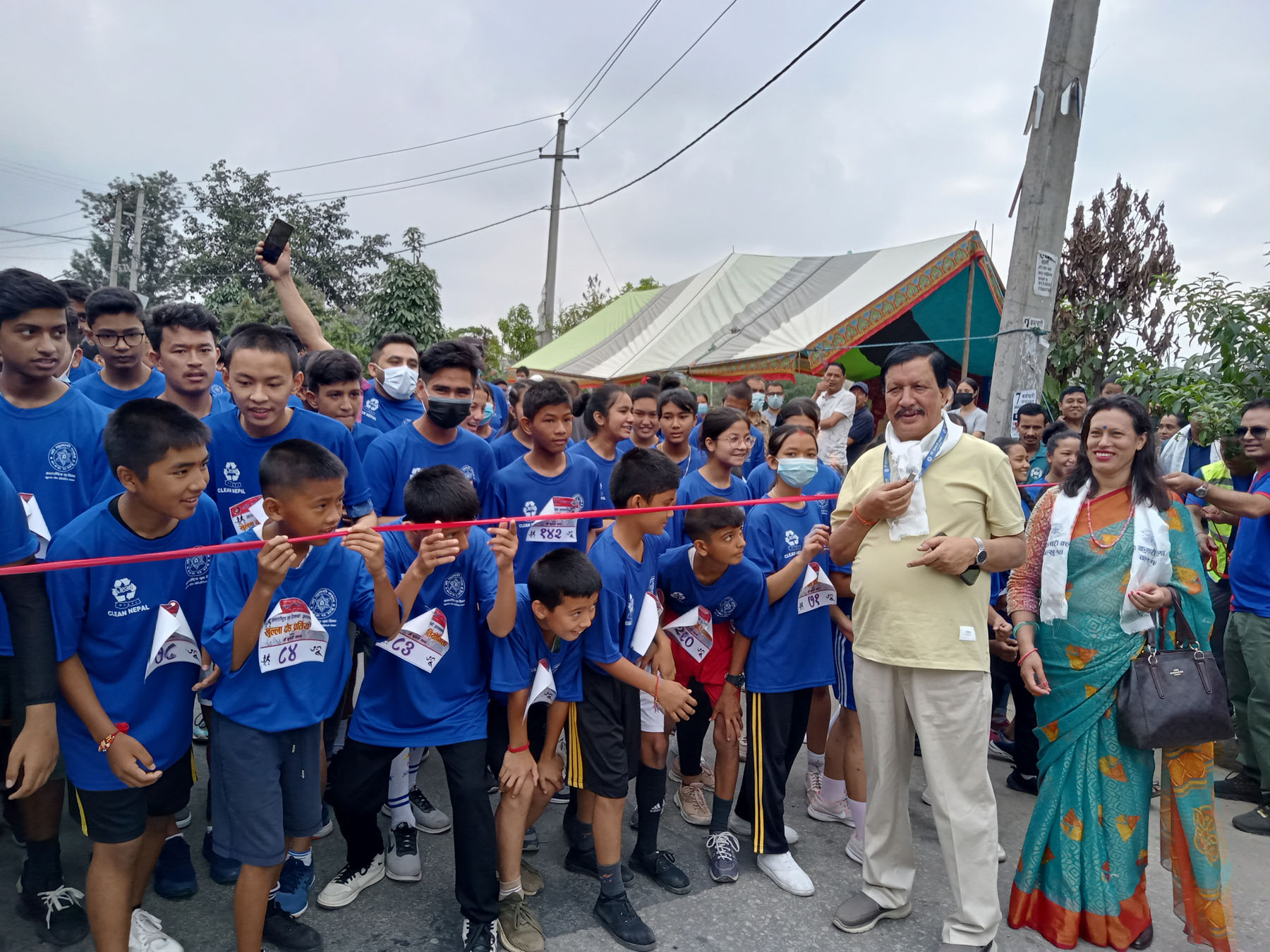 दौड प्रतियोगिताको शुभारम्भ गर्दै पूर्वमन्त्री केसी