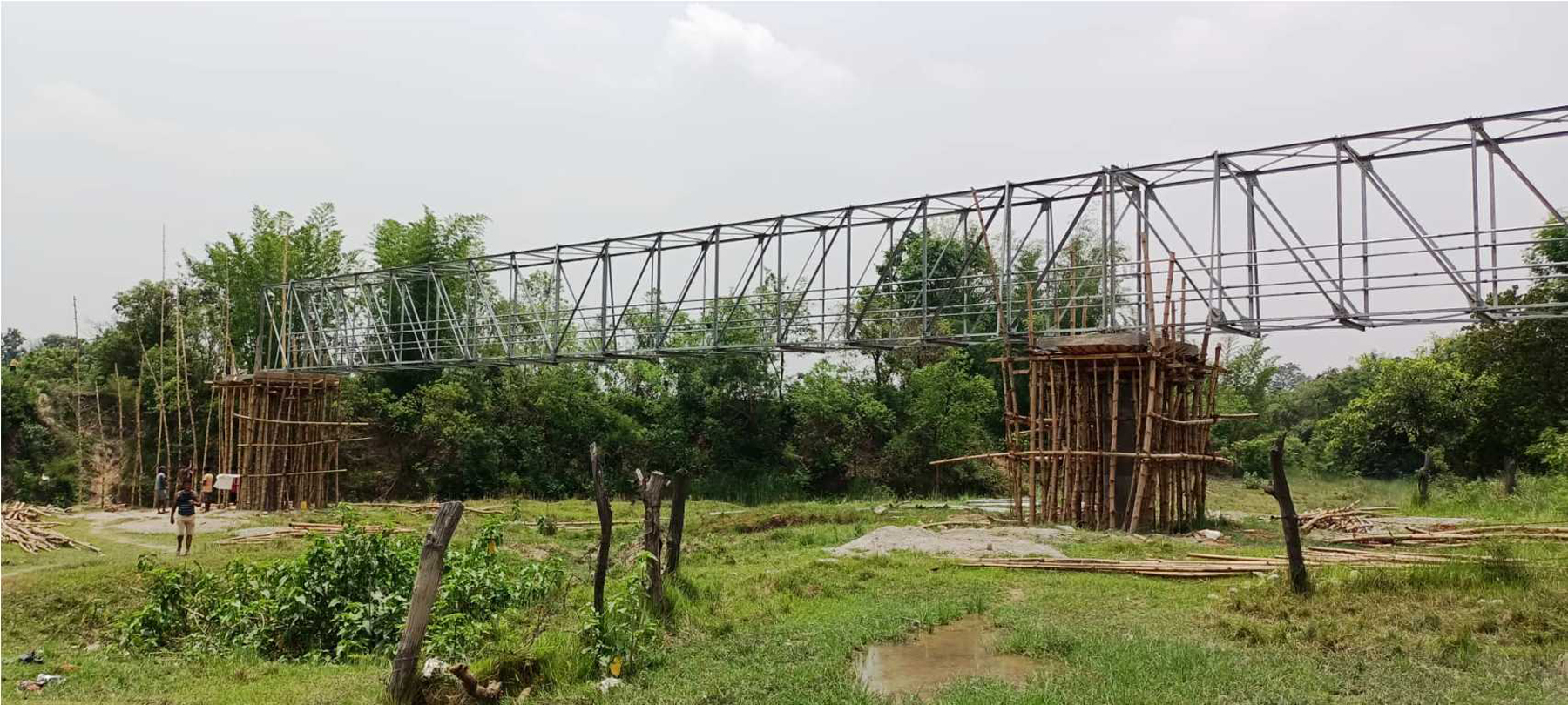 ट्रस पुल निर्माण गरिँदै
