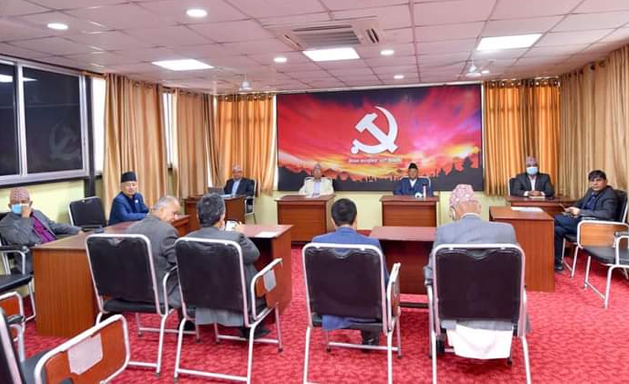 ओली र नेपाल पक्षबीच छलफल सुरु, खनाललाई बोलाइएन