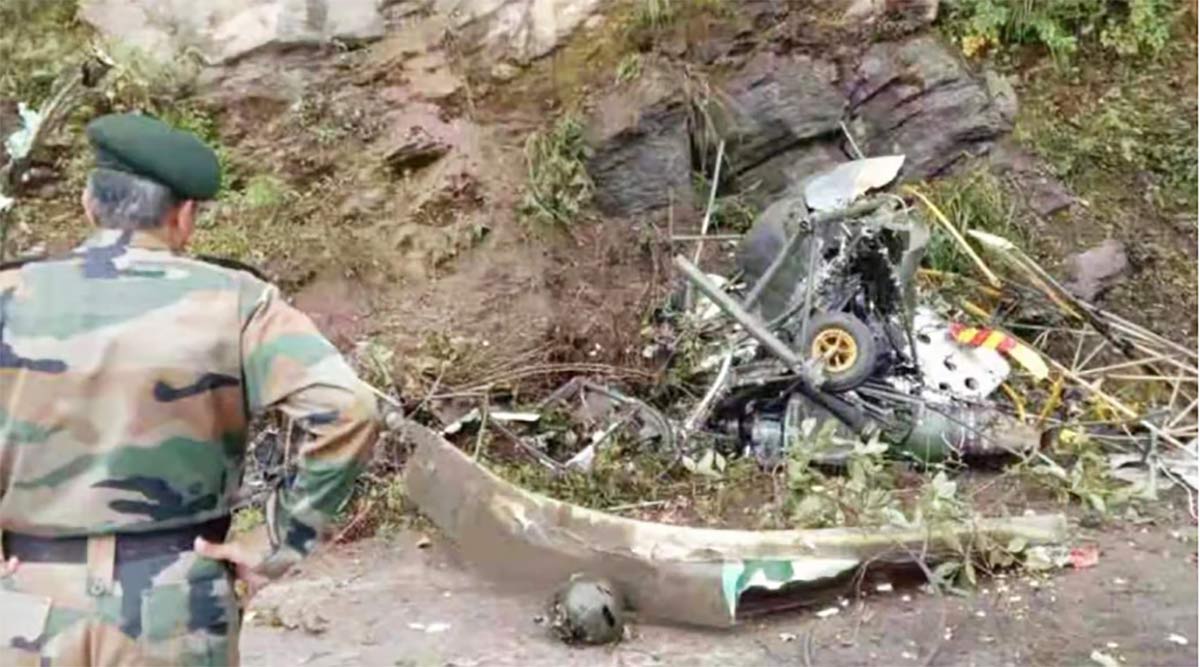 सेनाको हेलिकप्टर दुर्घटना, दुईको मृत्यु