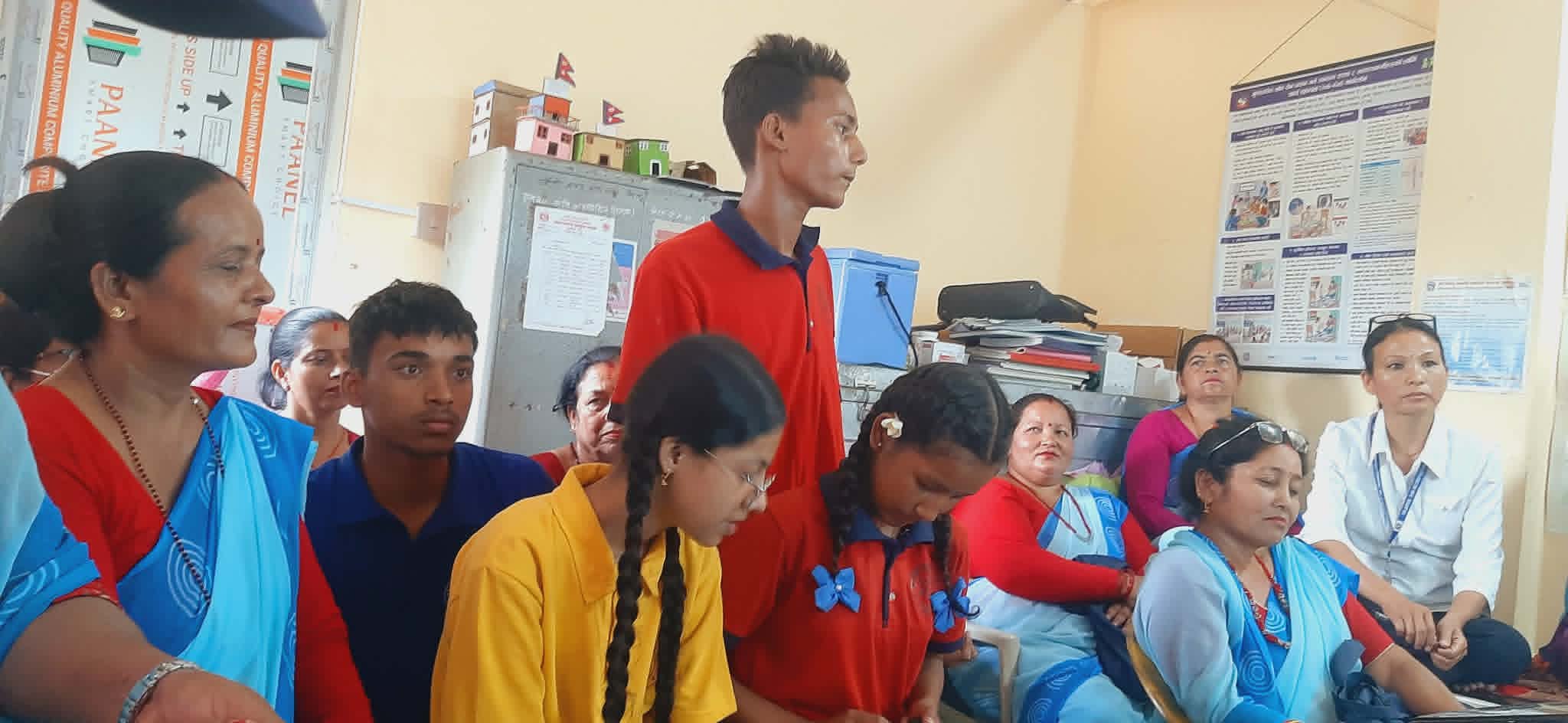 पर्सेनीमा किशोरकिशोरी मैत्री स्वास्थ्य सेवा विस्तारका लागि अभिमुखीकरण सम्पन्न