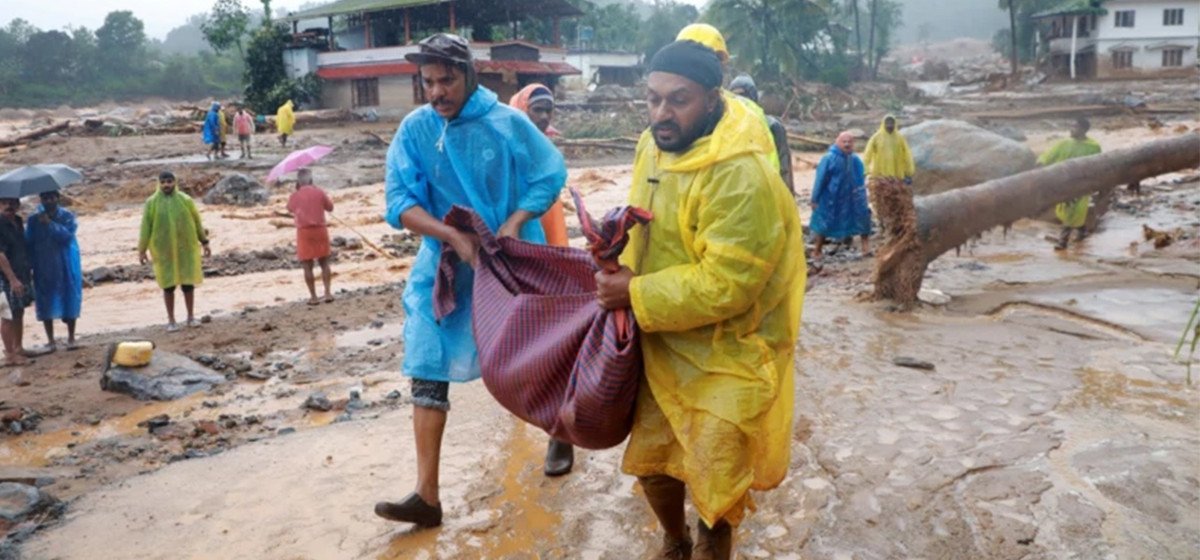 केरल राज्यमा पहिरो जाँदा २४ जनाको मृत्यु