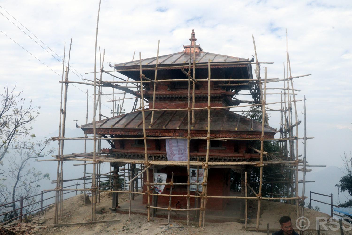 पुनःनिर्माणको क्रममा रहेको इच्छाकामना मन्दिर