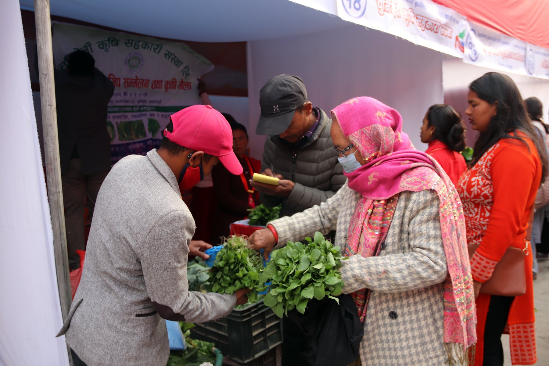 मेलामा साग किन्दै सर्वसाधारण