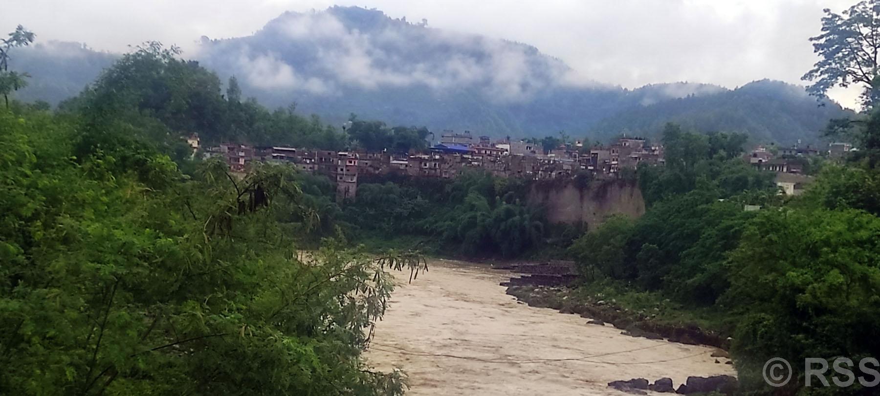 बाढीको जोखिम भिमाद बजार क्षेत्र