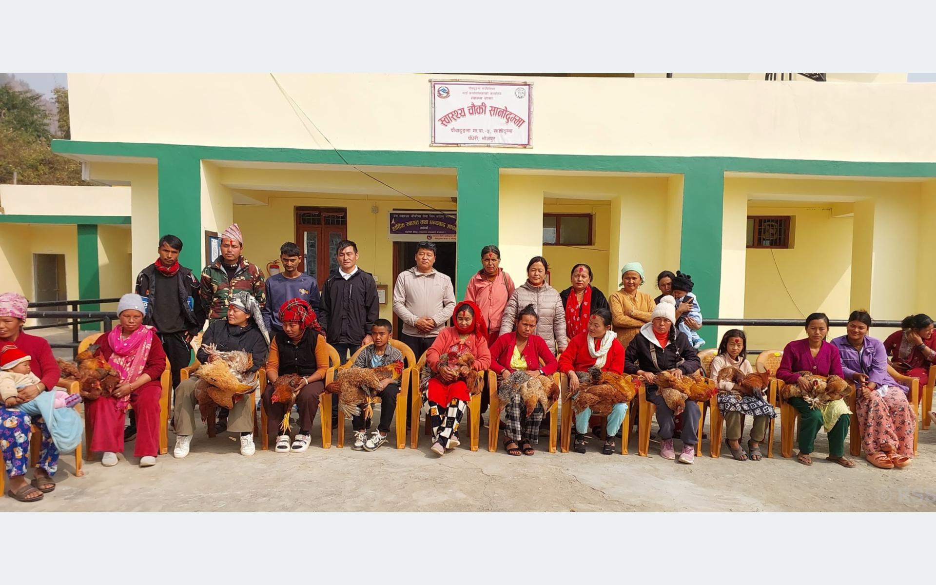 पौवादुङमा गाउँपालिकाको सुत्केरीका लागि रातोभाले कार्यक्रम, आफैं पाल्दै आफैं खादै