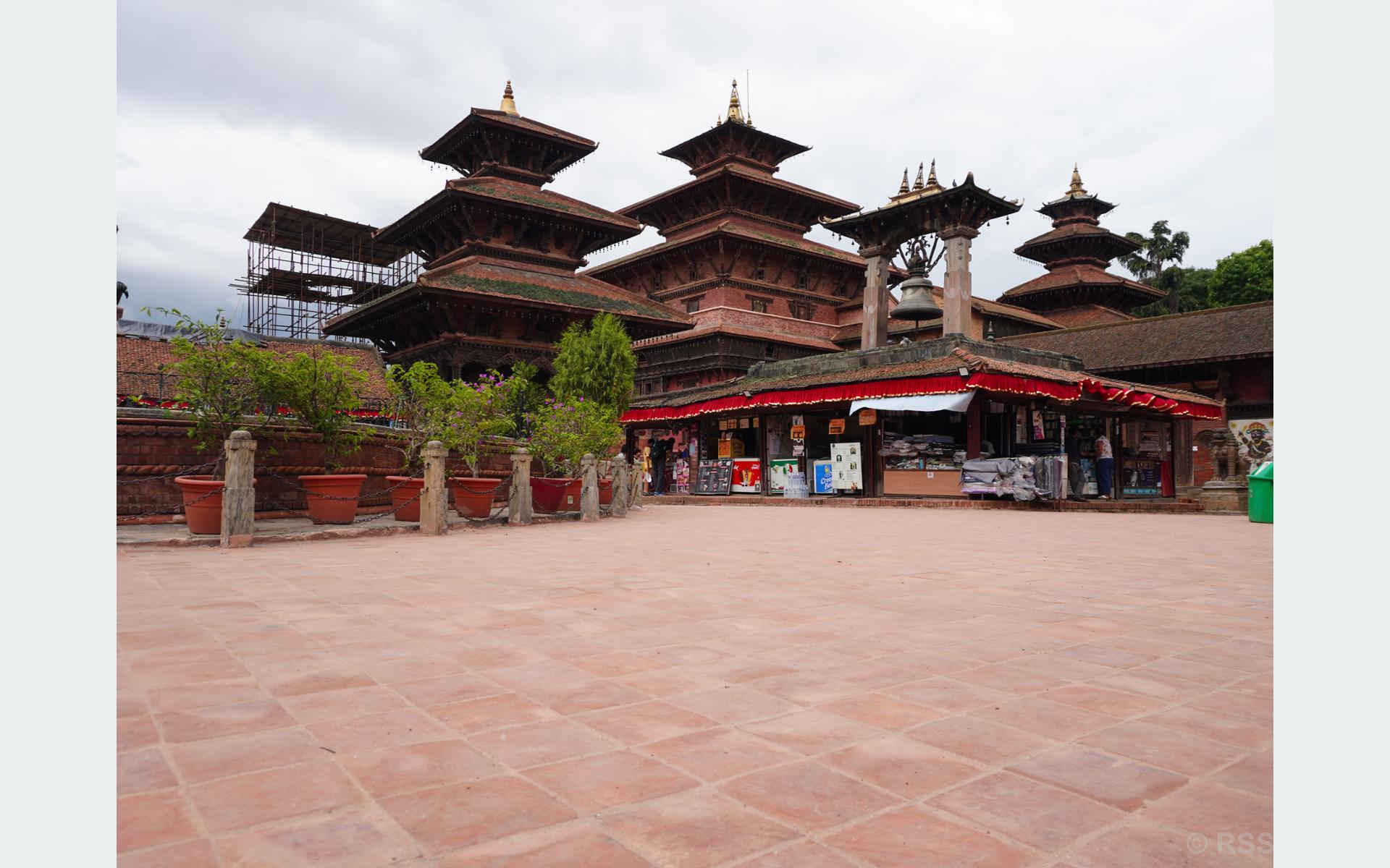 रैथाने इँटा बिछ्याएपछि पाटन दरबार क्षेत्र थप आकर्षक