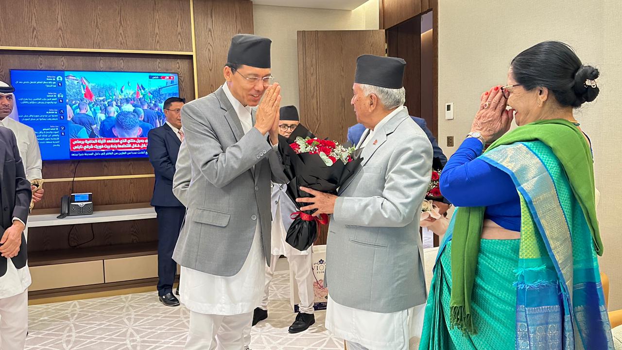 राष्ट्रपति पौडेल दोहा पुगे