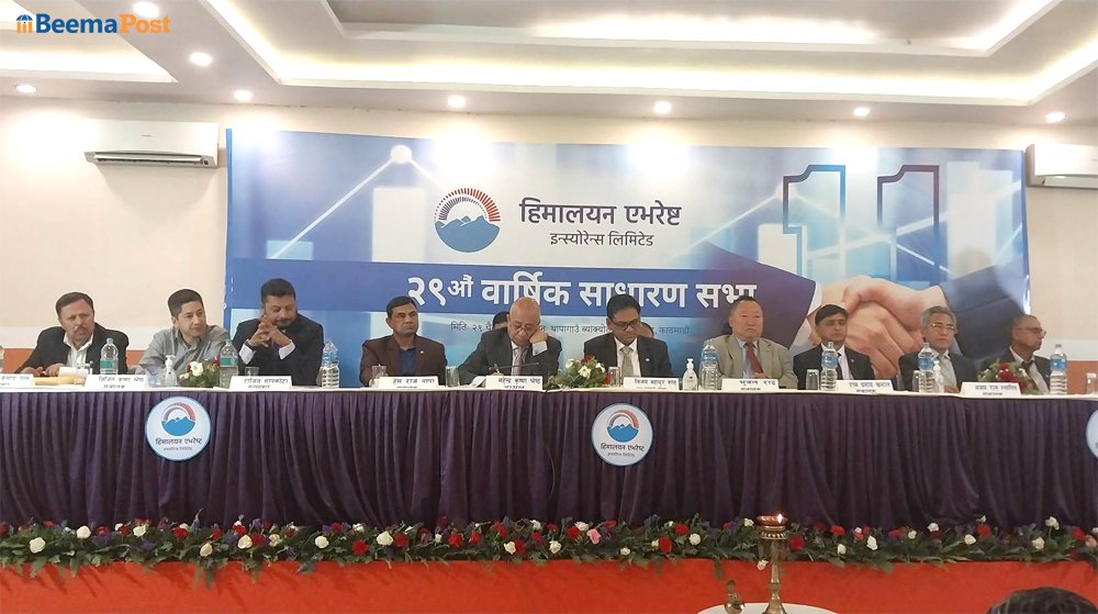 हिमालयन एभरेष्ट इन्स्योरेन्सको वार्षिक साधारण सम्पन्न