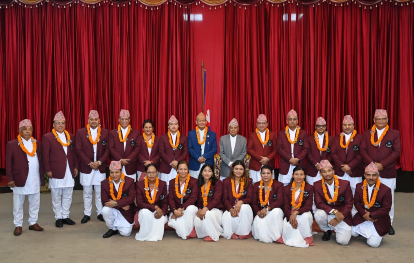 राष्ट्रपतिद्वारा गृष्मकालीन पेरिस ओलम्पिक खेल्ने खेलाडीको बिदाइ