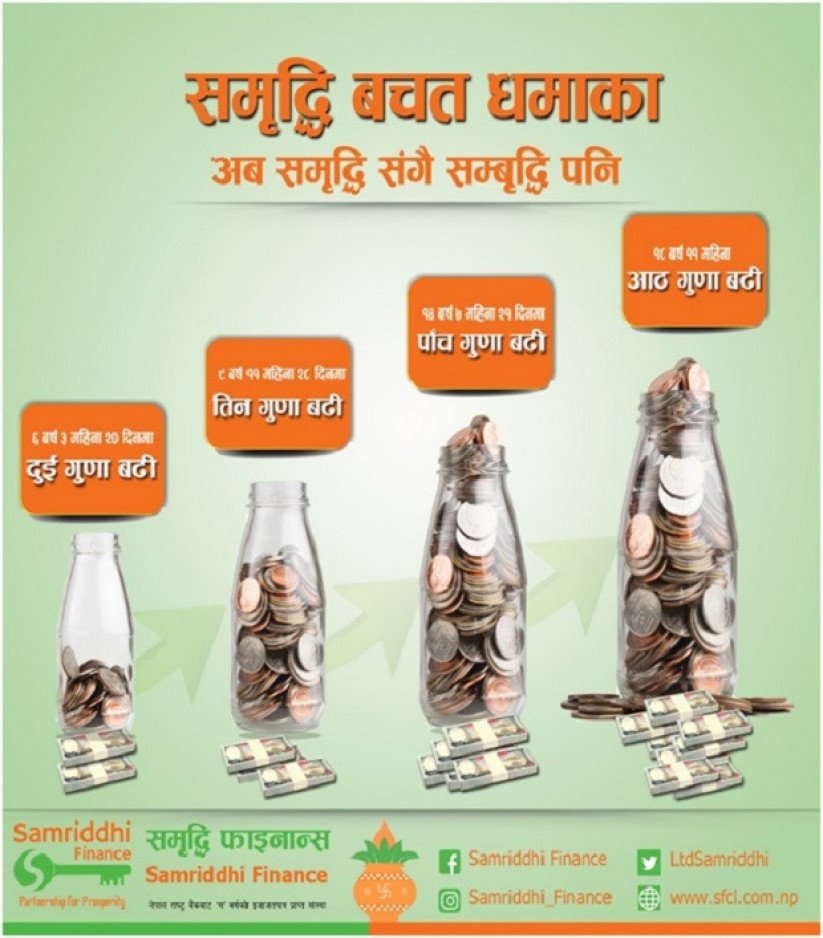 समृद्धि फाइनान्सले ल्यायो नयाँ योजना