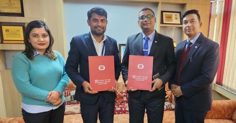 एभरेष्ट बैंक र एएसजी आई केयर हेल्थ सर्भिसेस बीच सम्झौता