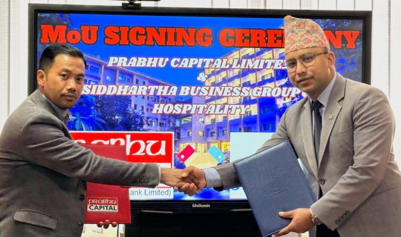 प्रभु क्यापिटल र सिद्धार्थ बिजनेश ग्रूप अफ हस्पिटालिटीबीच सम्झौता