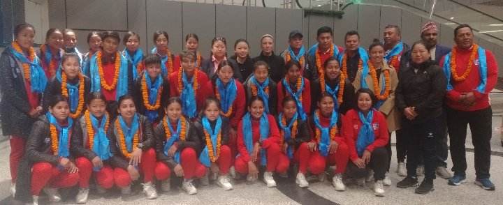 दुई जीत निकालेर नेपाली यु–२० महिला टोली स्वदेश फर्कियो