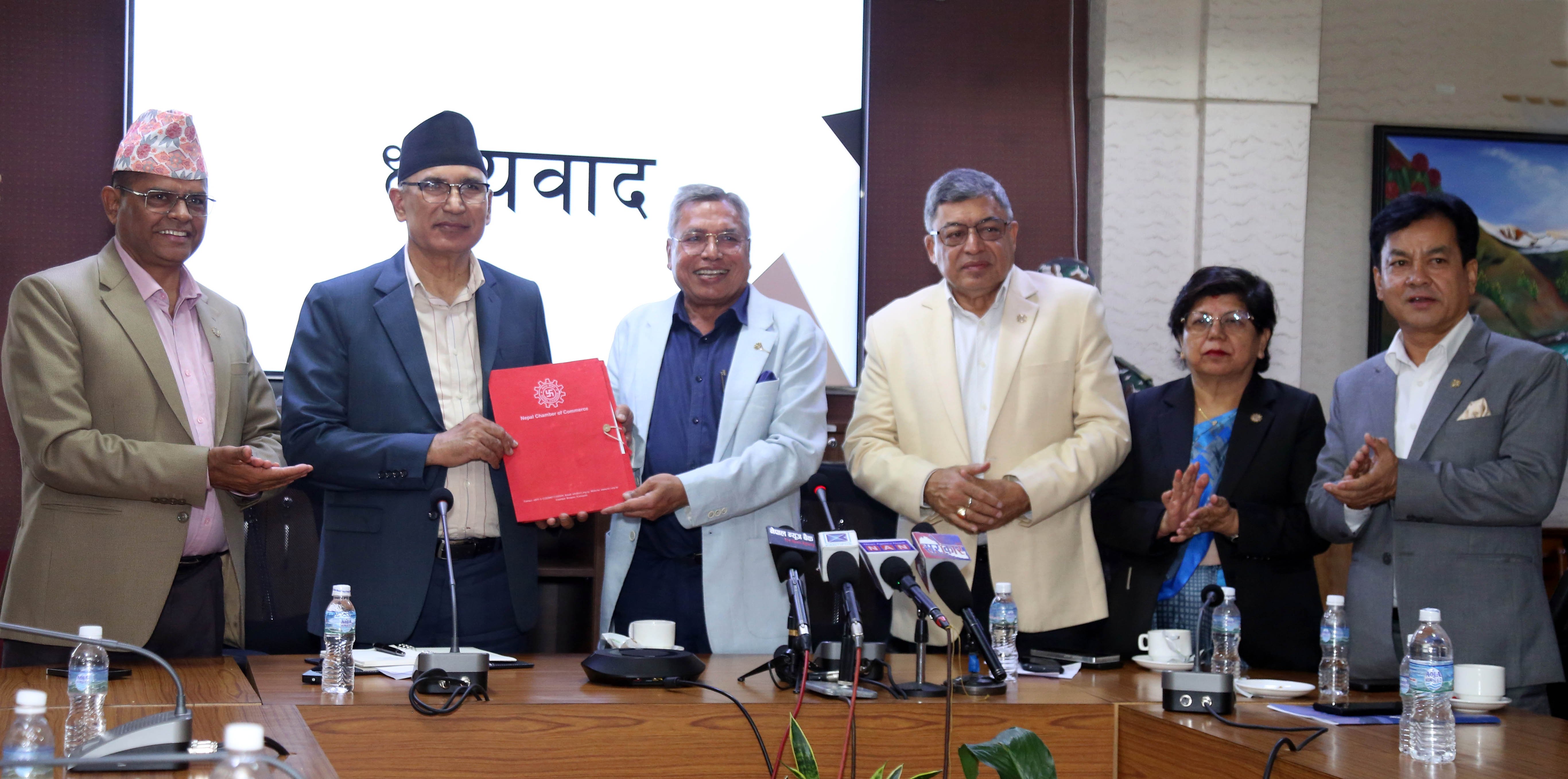 राजश्वको स्रोतको आधारमा यथार्थपरक बजेट ल्याउन चेम्बर अफ कमर्सको सुझाव