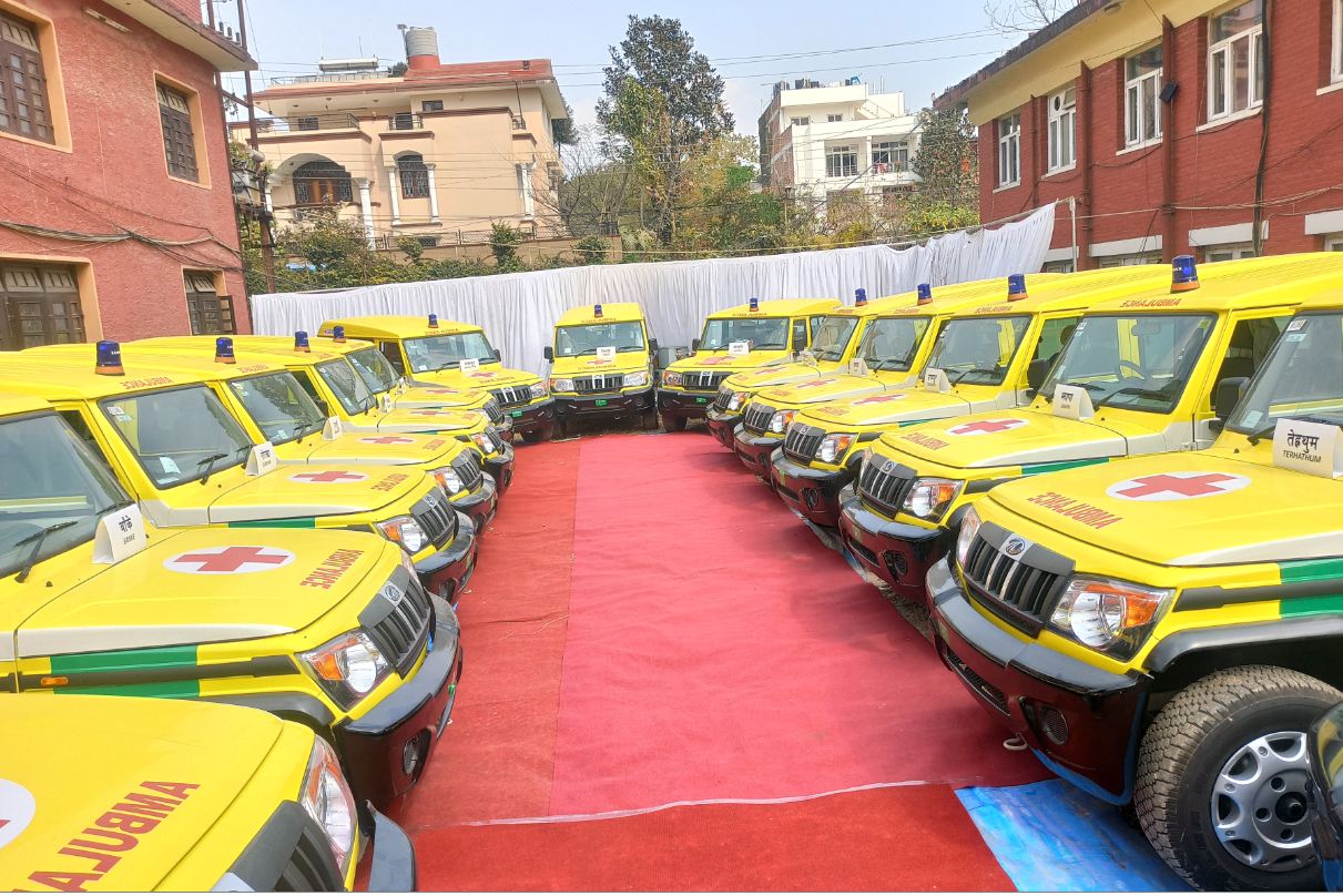 नेपाल रेडक्रस सोसाइटीद्वारा ३० एम्बुलेन्स हस्तान्तरण