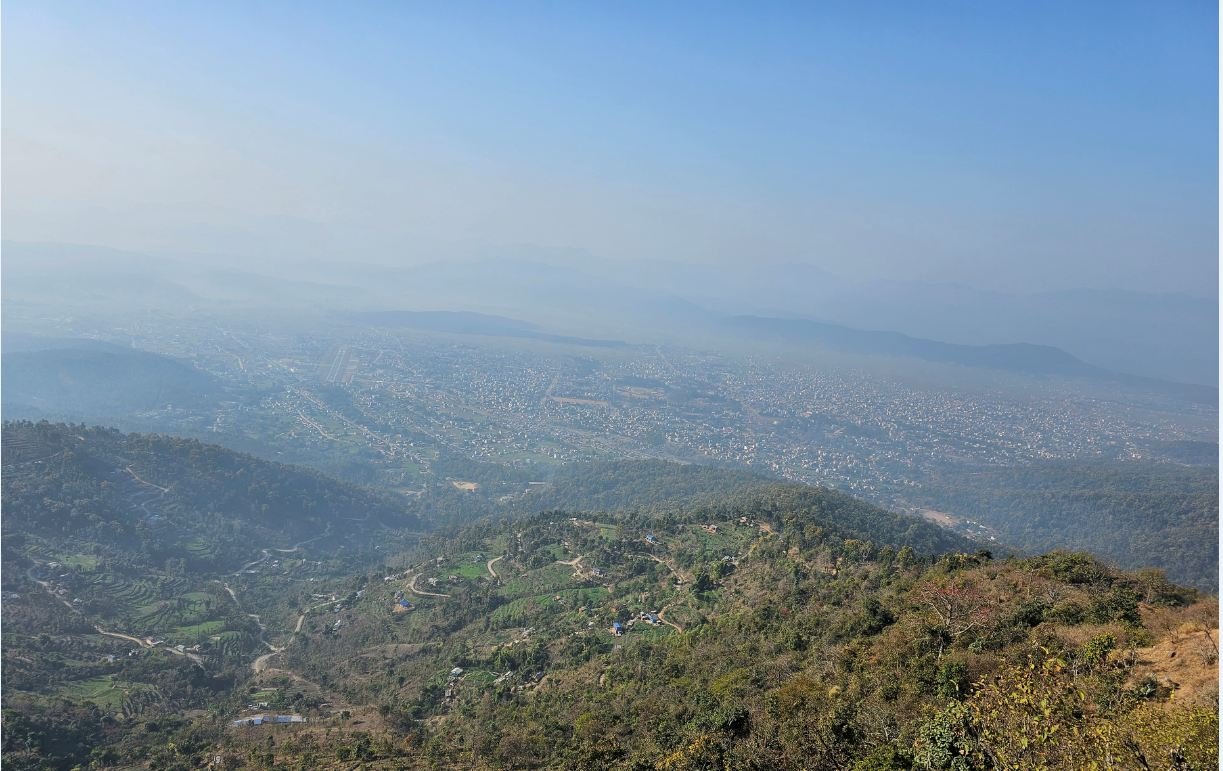 जर्बुटाबाट देखिएको वीरेन्द्रनगर भ्याली