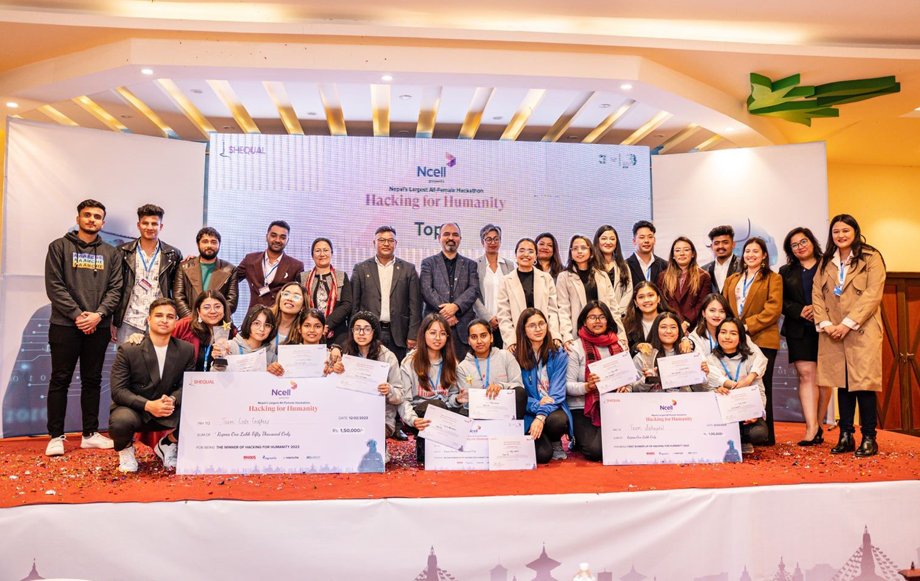 एनसेलको सहकार्यमा आयोजित ‘ह्याकिंग फर ह्युम्यानिटी’ह्याकाथन सम्पन्न, पहिलो स्थानमा टिम कोड क्राफ्टर्स