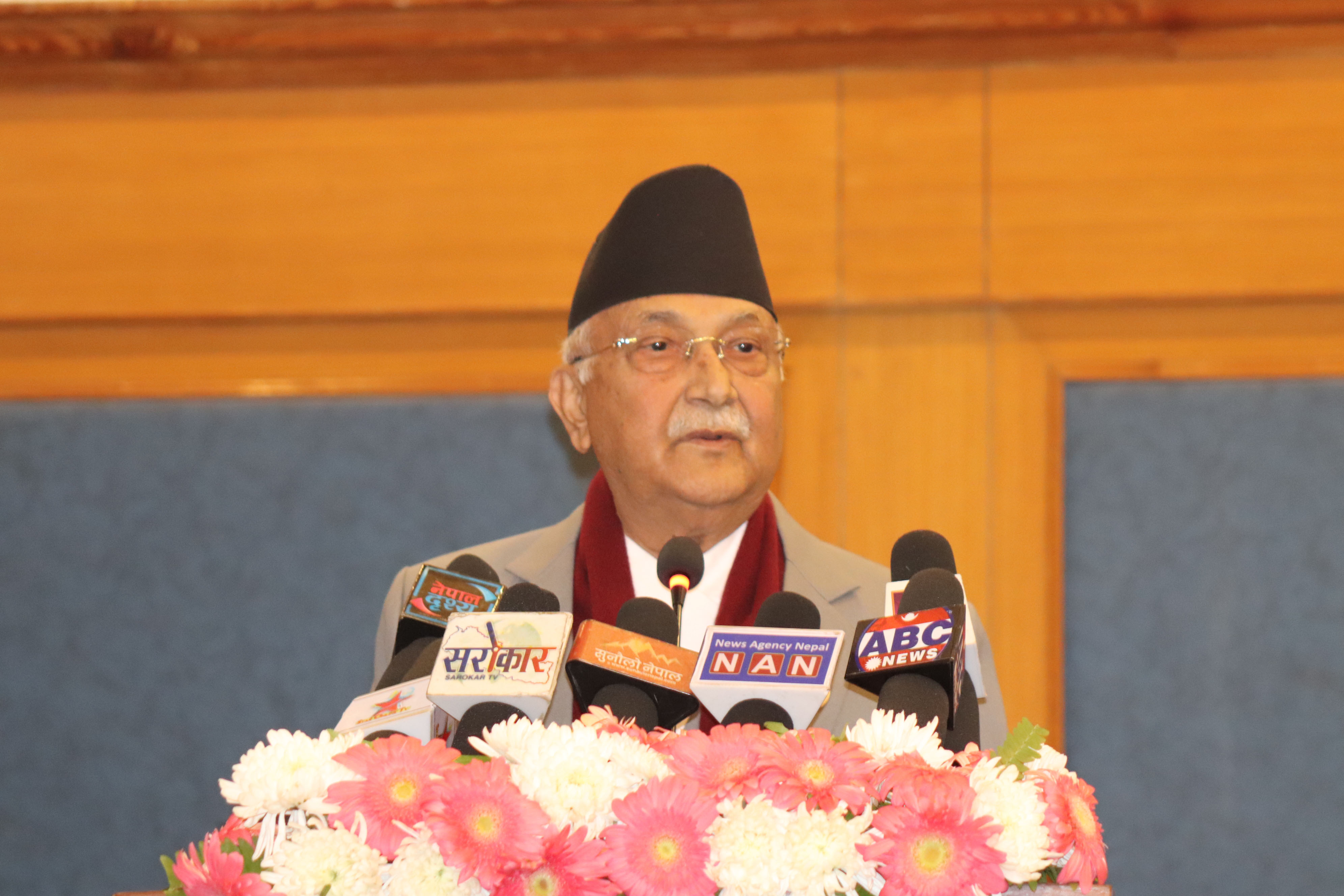 मन्तव्य राख्दै एमाले अध्यक्ष ओली