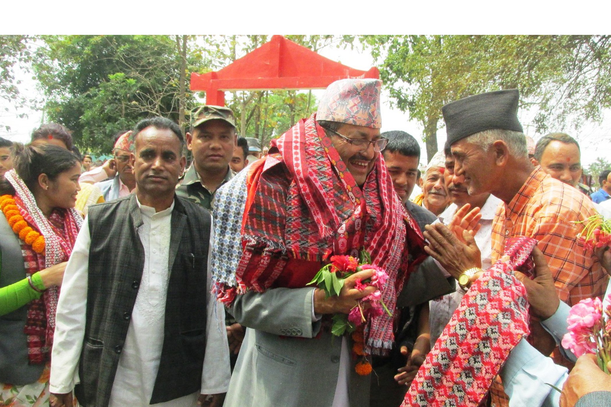 परराष्ट्र मन्त्री साउदलाई स्वागत