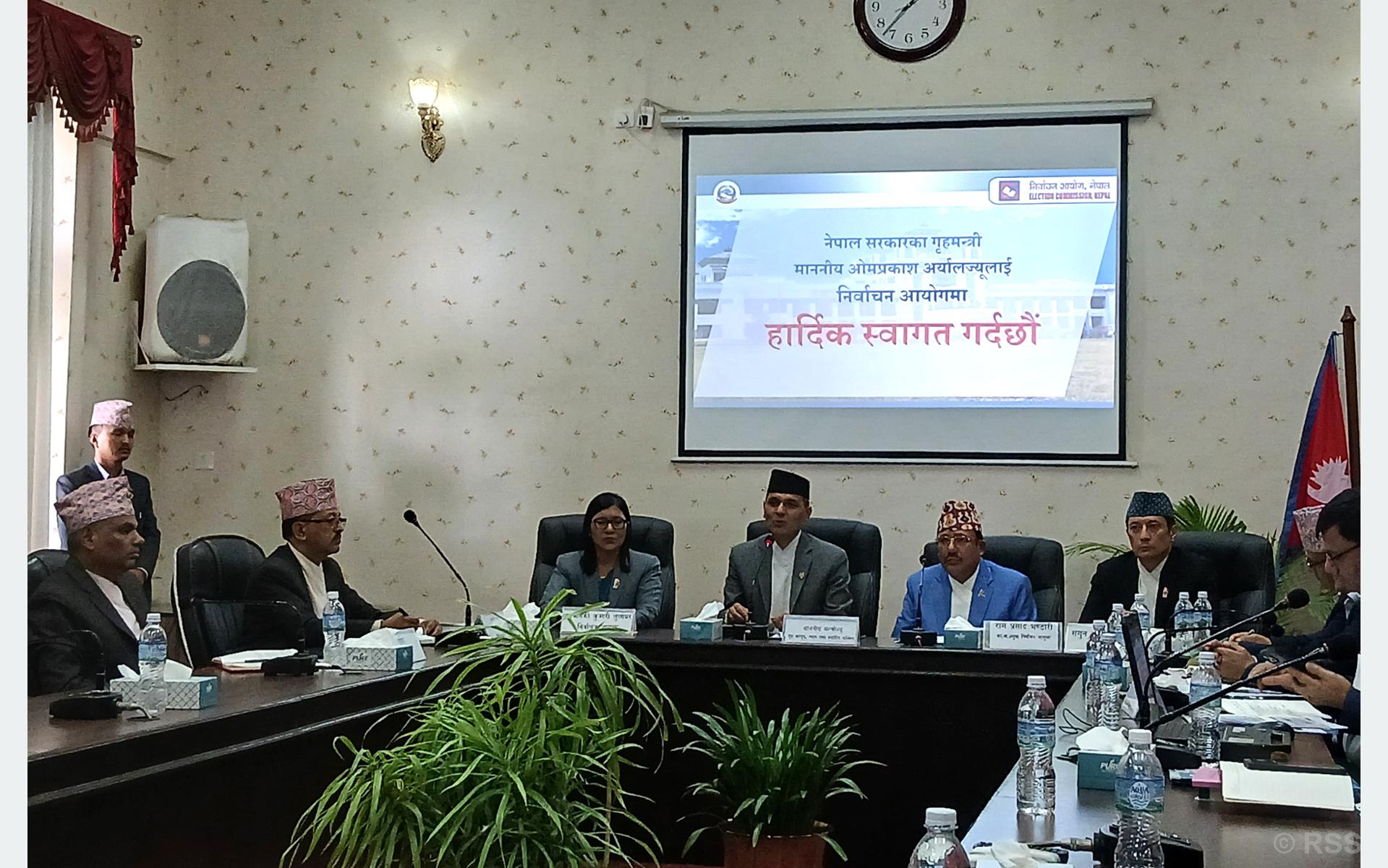 निर्वाचनका लागि कानुन संशोधन र स्रोत सुनिश्चित गर्न आयोगको आग्रह