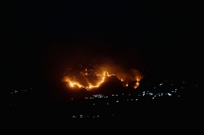 सामुदायिक वनमा लागेको डढेलो