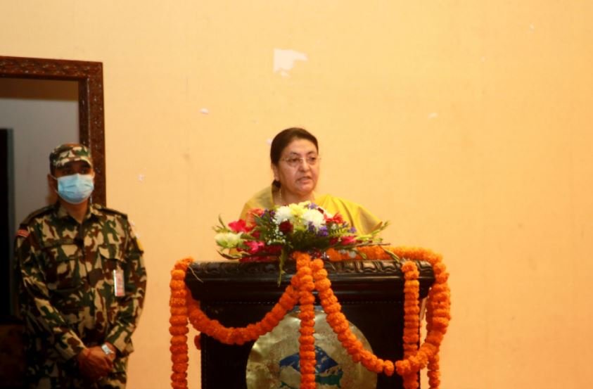 राष्ट्रपति  भण्डारी-सम्बोधन