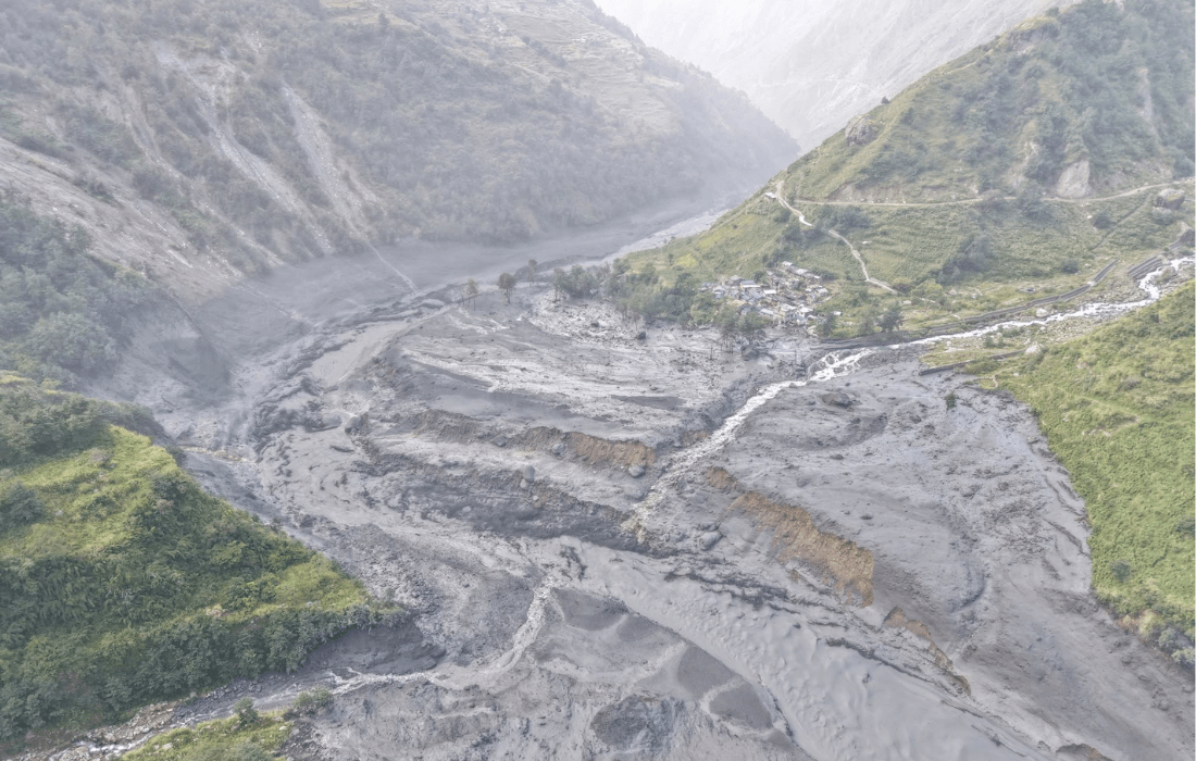 पहिरोले नदी थुनिएर फुट्दा बुढीगण्डकीमा आकस्मिक बाढी, २ लाख एसएमएसमार्फत पूर्वसूचना