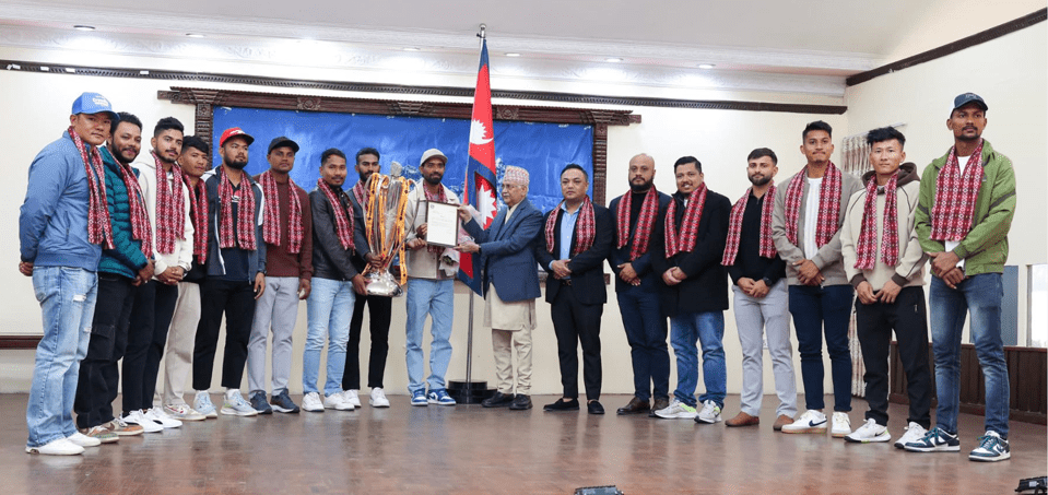 एनपिएल विजेता जनकपुर बोल्ट्सलाई प्रधानमन्त्रीको सम्मान