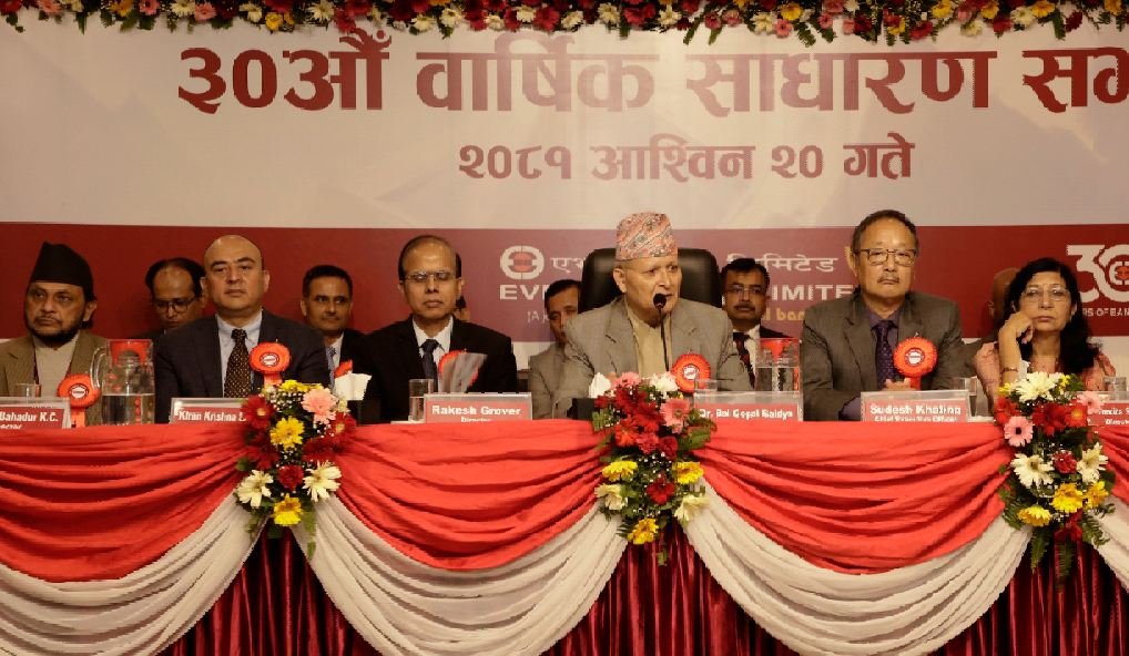 एभरेष्ट बैंक लिमिटेडको ३० औं वार्षिक साधारण सभा सम्पन्न