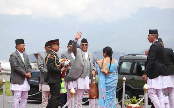 प्रधानमन्त्री  ओली अमेरिका प्रस्थान