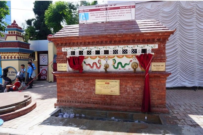 जावालाखेलमा रहेको ऐतिहासिक धारा पुन निर्माण