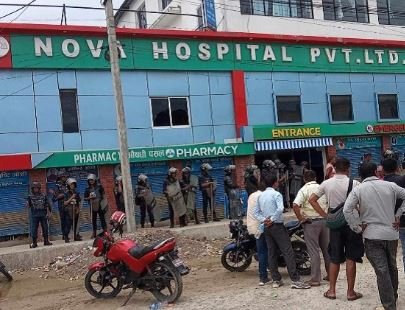 १७ वर्षीय बिरामीको मृत्यु भएपछि नोभा अस्पतालमा तोडफोड