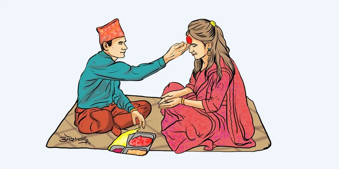 टीका लगाइदिँदा यस्ता मन्त्रले आशीर्वाद दिने गरिन्छ:
