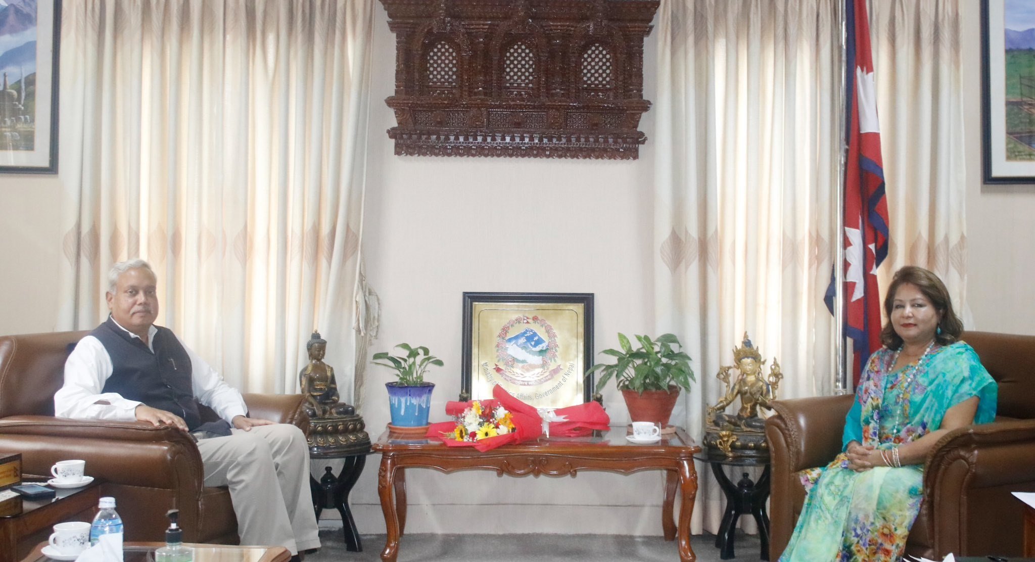 परराष्‍ट्रमन्त्री देउवा र भारतीय राजदूतबीच भेटवार्ता