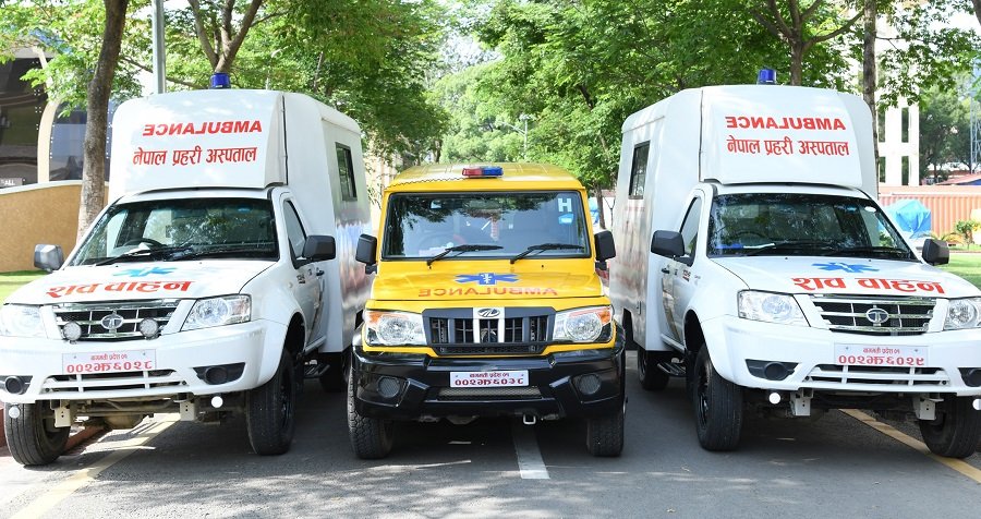 राष्ट्रिय वाणिज्य बैंकले दियो नेपाल प्रहरी अस्पताललाई एम्बुलेन्स
