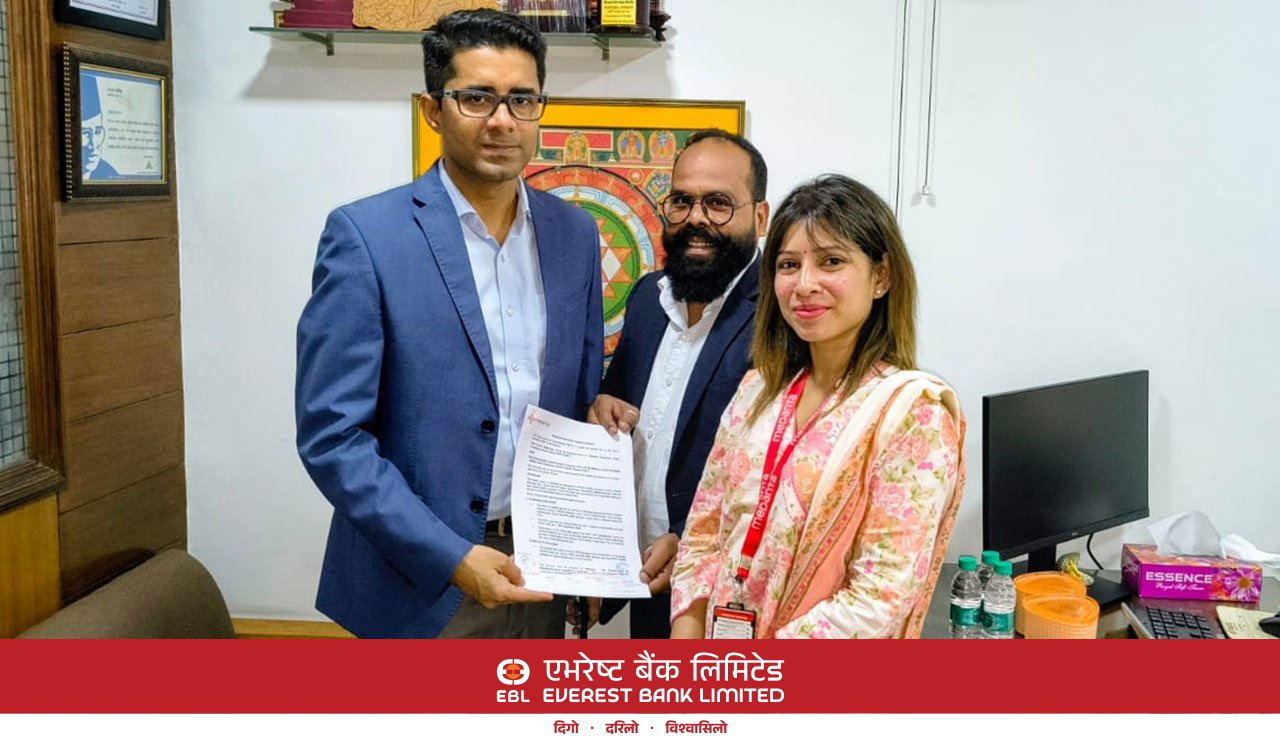 एभरेष्ट बैंक र भारतको नयाँ दिल्ली स्थित मेदान्त अस्पतालबीच बैंकका ग्राहकलाई अस्पतालको स्वास्थ्य सेवामा १५ प्रतिशत सम्म छुट दिने सम्बन्धी सम्झौता