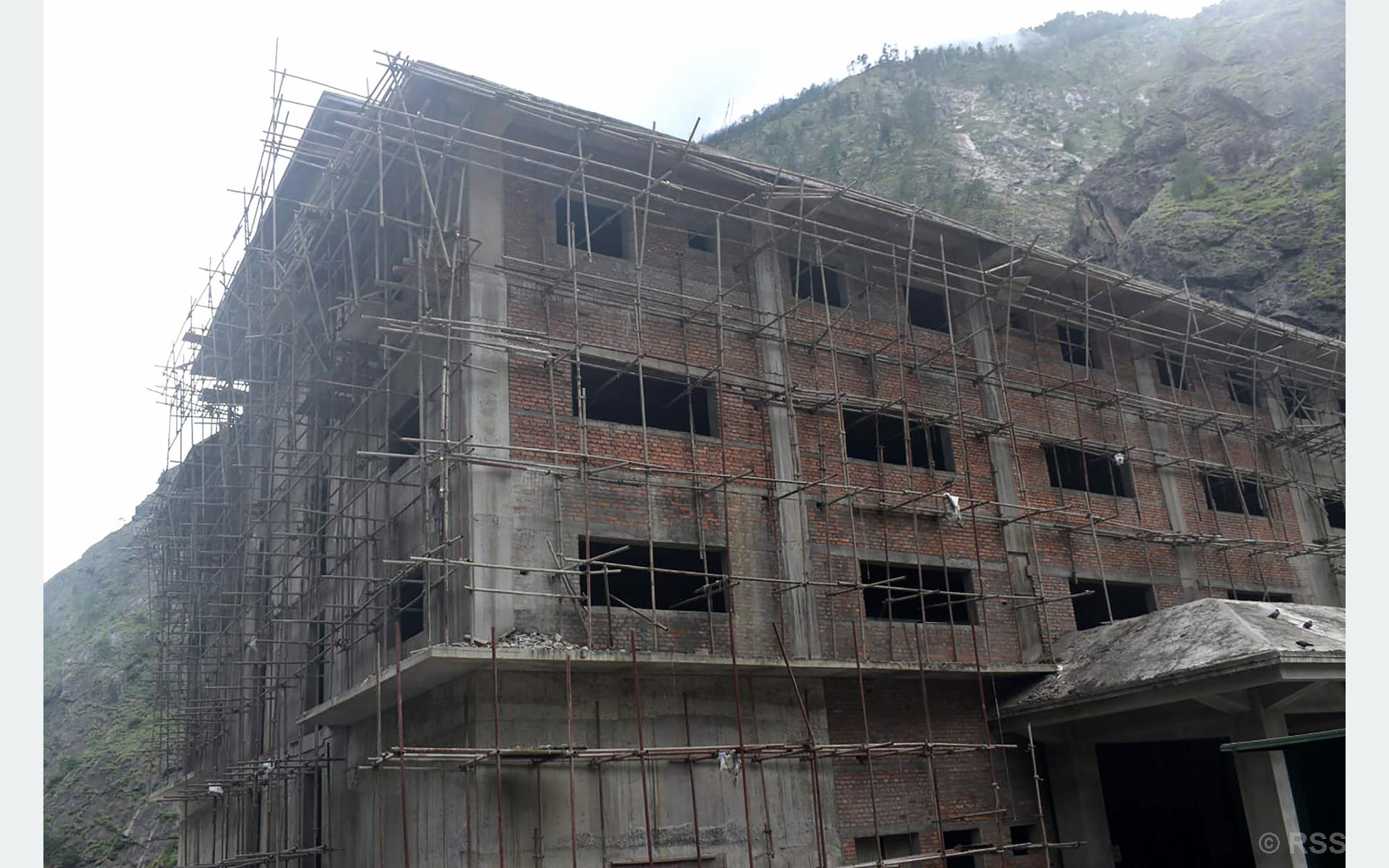 रसुवागढीमा निर्माणाधीन एकीकृत भन्सार कार्यालय (तस्बिर)