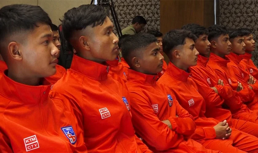 साफ यु–१६ च्याम्पियनसिपको लागि नेपाली किशोर फुटबल टोली भुटान प्रस्थान