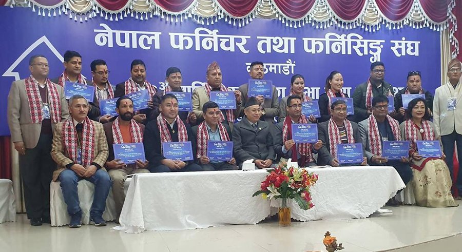 फर्निचर तथा फर्निसिङ संघ काठमाडौंमा नयाँ नेतृत्व