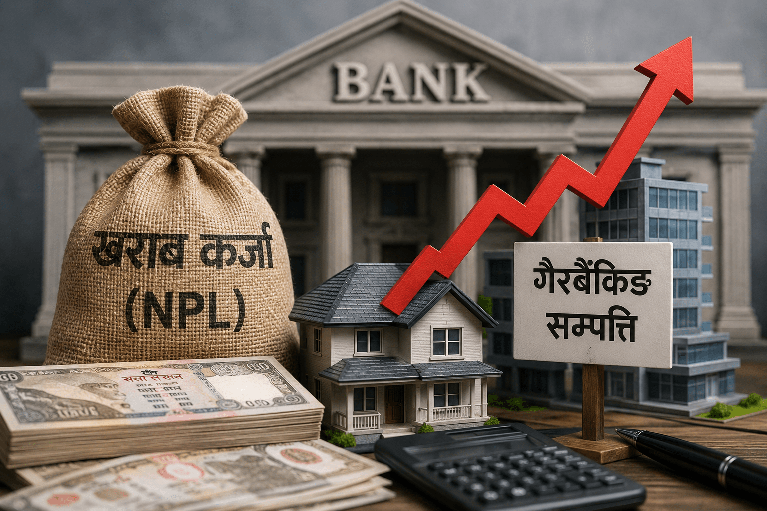 वाणिज्य बैंकमा गैरबैंकिङ सम्पत्ति थुप्रिँदै, हिमालयन र ग्लोबल आइएमई बैंकको धेरै